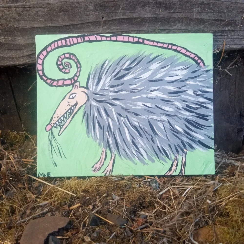Possum Folk Art Painting - Picture 12 of 13